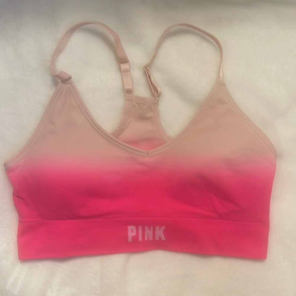 Pink Seamless Sports Bra